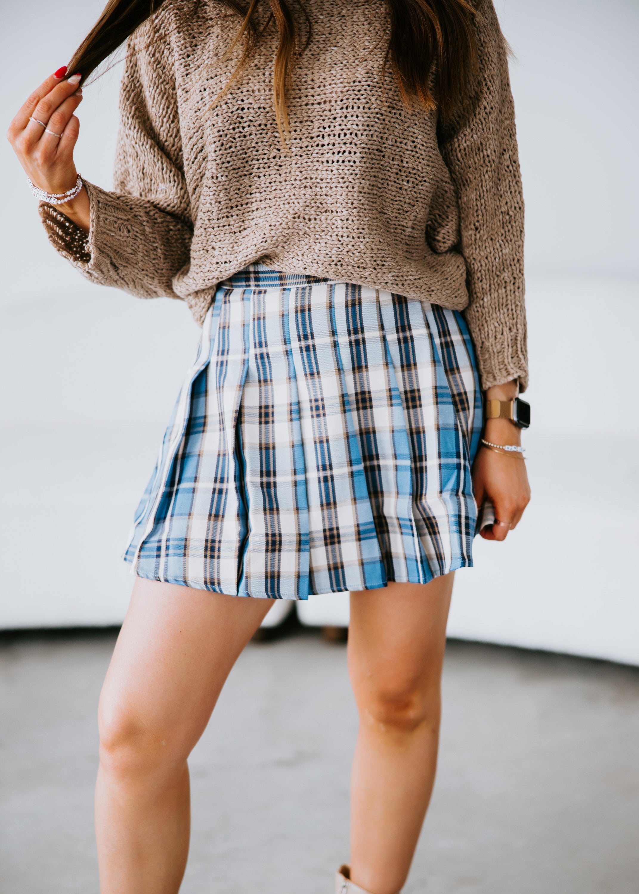 image of Harper Plaid Mini Skirt