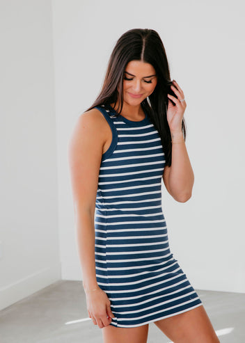 Drue Striped Mini Dress