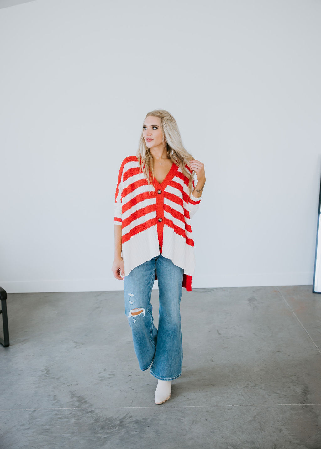 Elodie Striped Cardigan