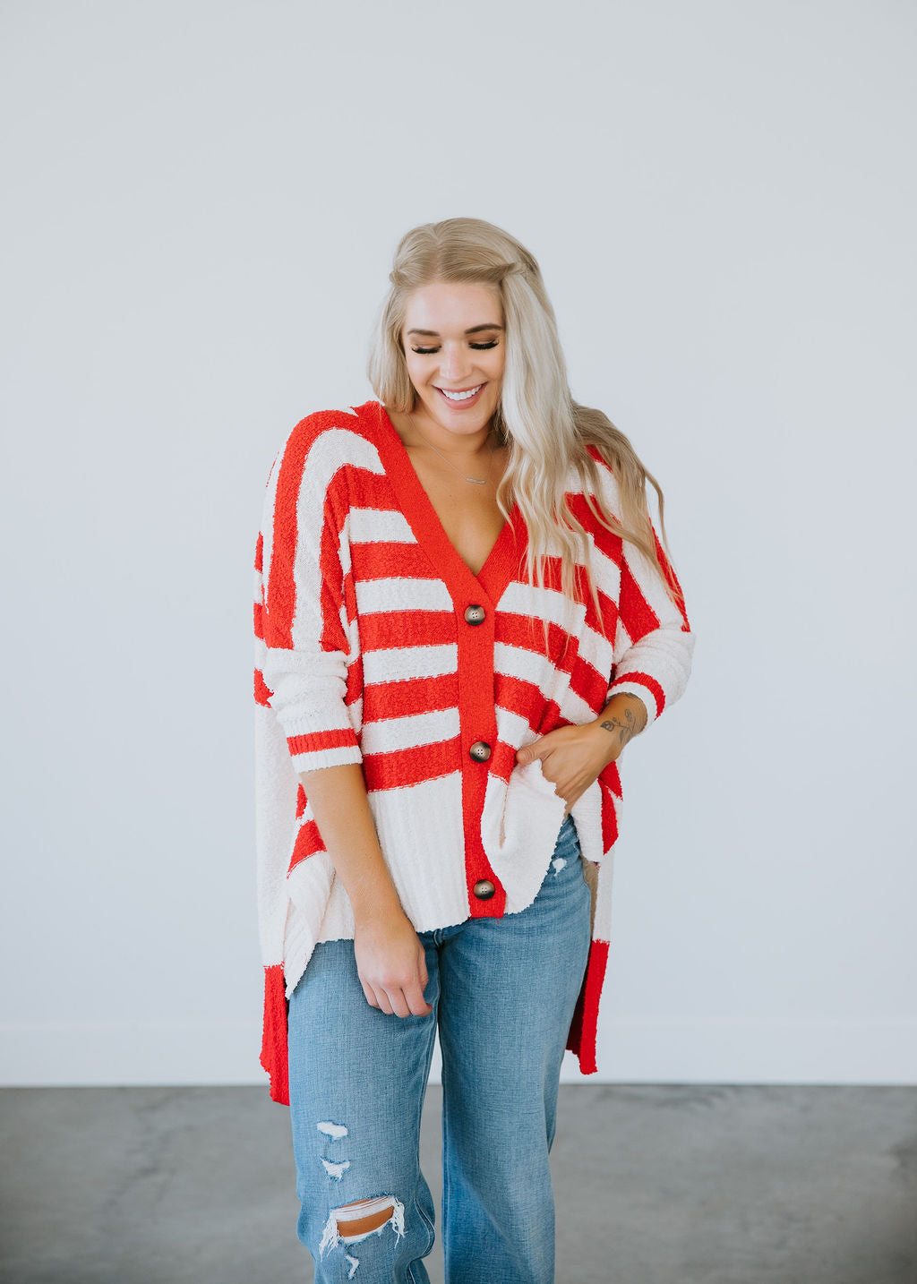 Elodie Striped Cardigan