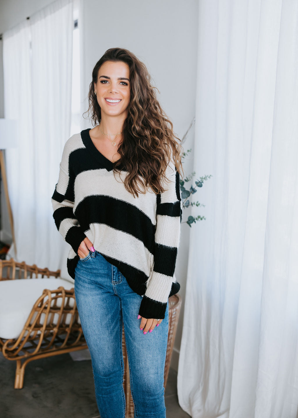 image of Esme Striped Sweater