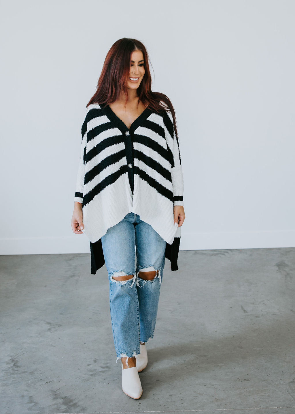 Elodie Striped Cardigan