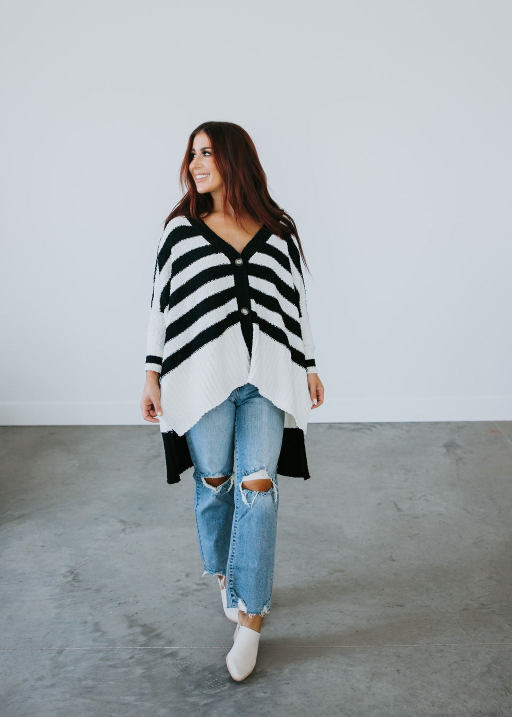 Elodie Striped Cardigan