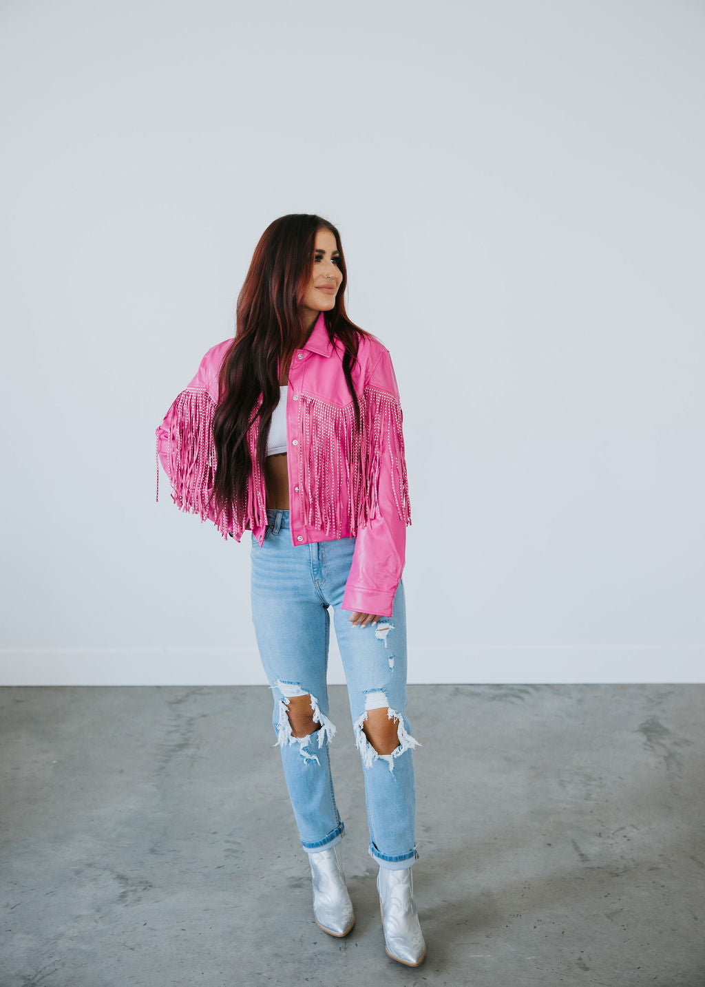 Western Feel Fringe Jacket