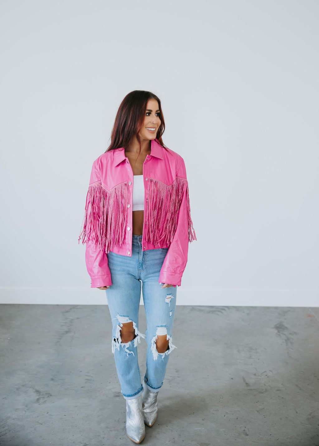 Western Feel Fringe Jacket