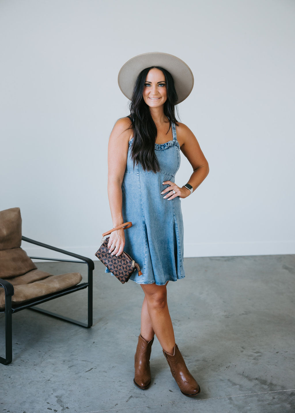 Sweetheart Denim Dress