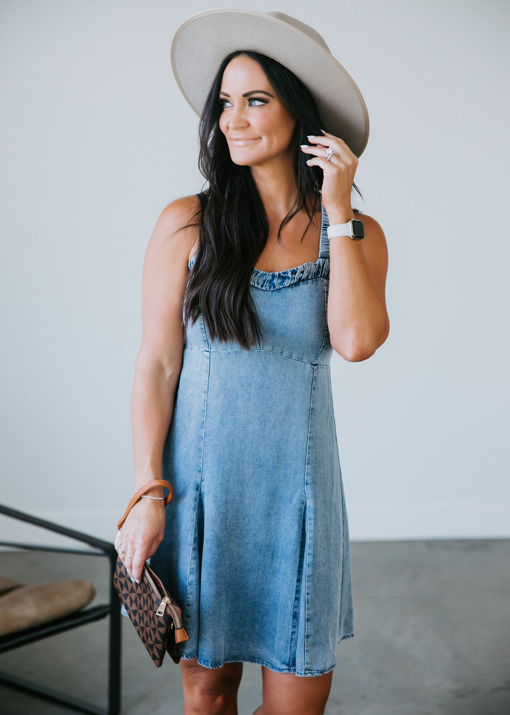 Sweetheart Denim Dress