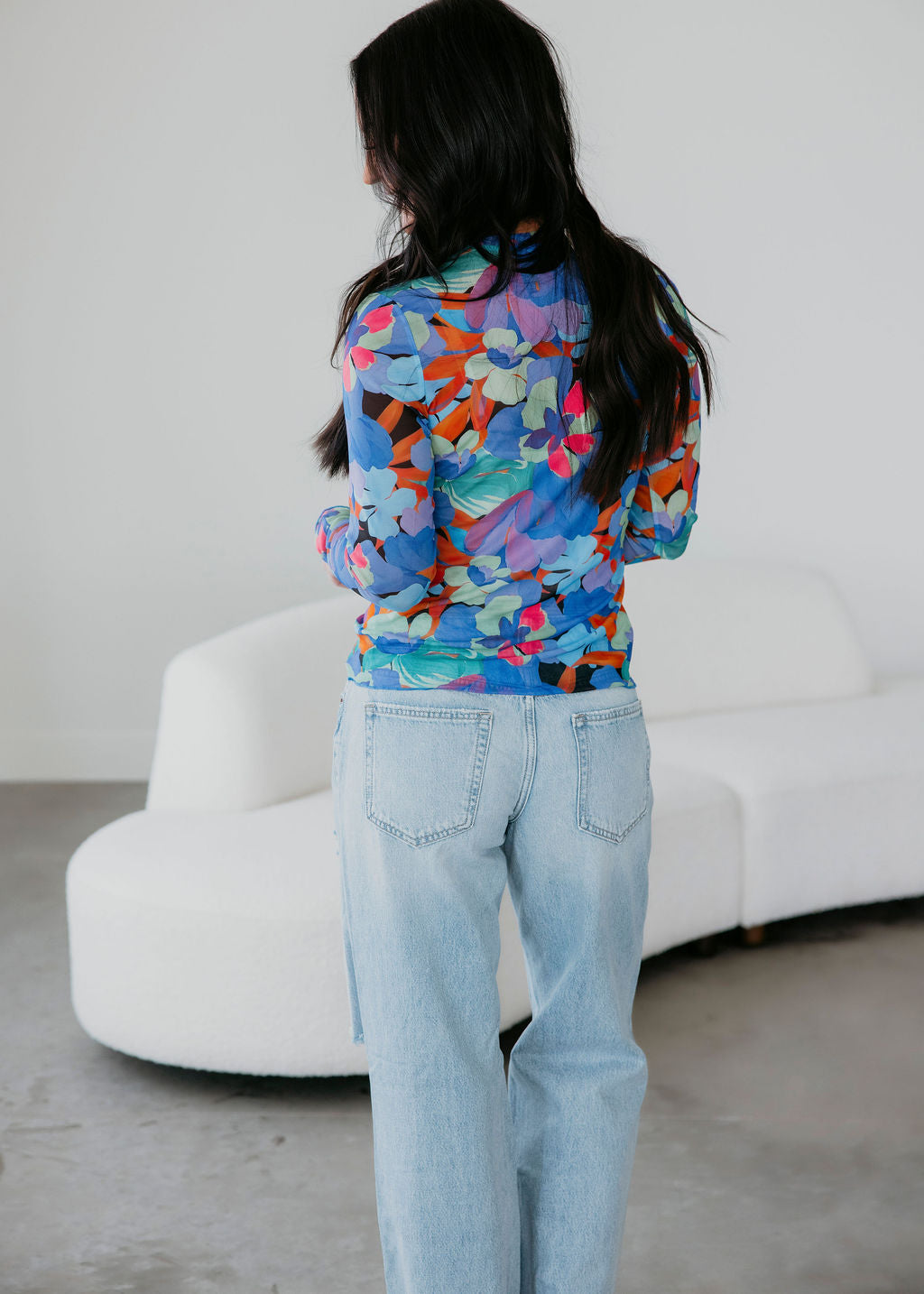 Anica Floral Mesh Top