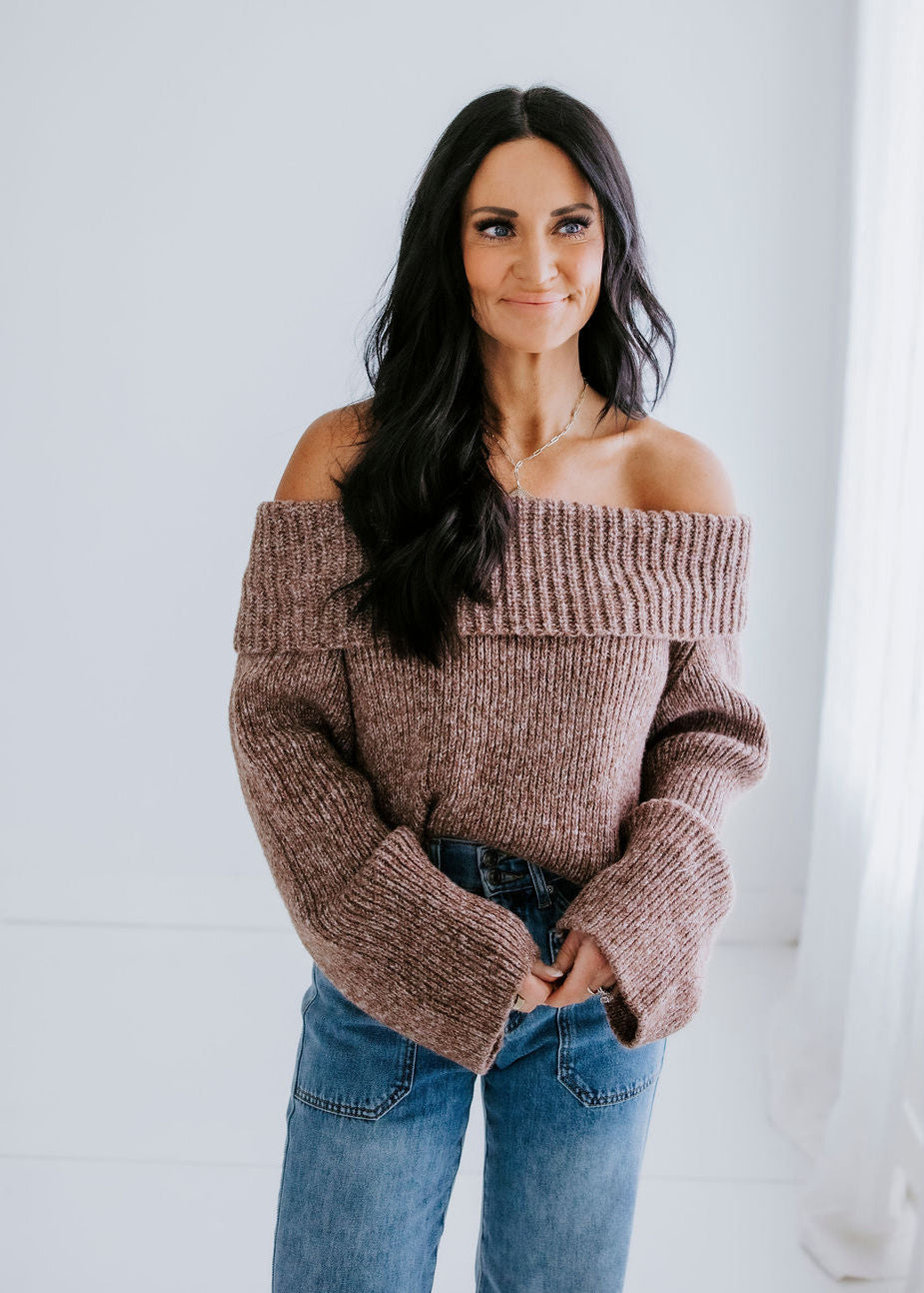 Brooklyne Off Shoulder Sweater