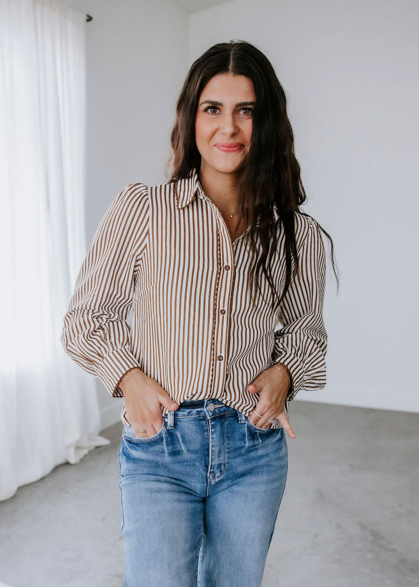 image of Sonia Striped Blouse