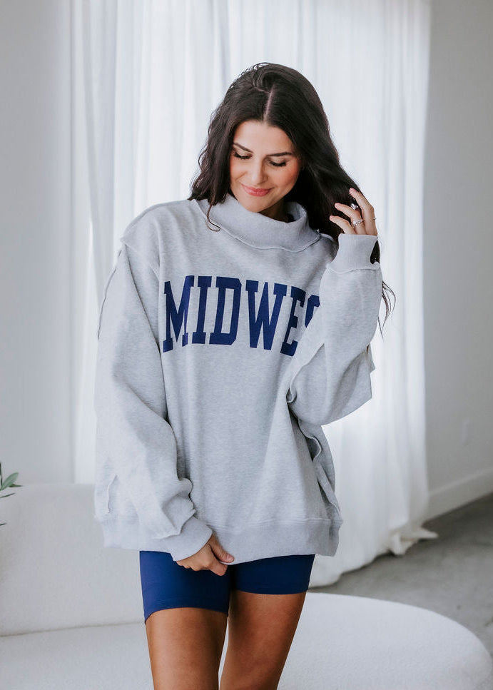 Midwest Reversible Mock Neck Sweatshirt