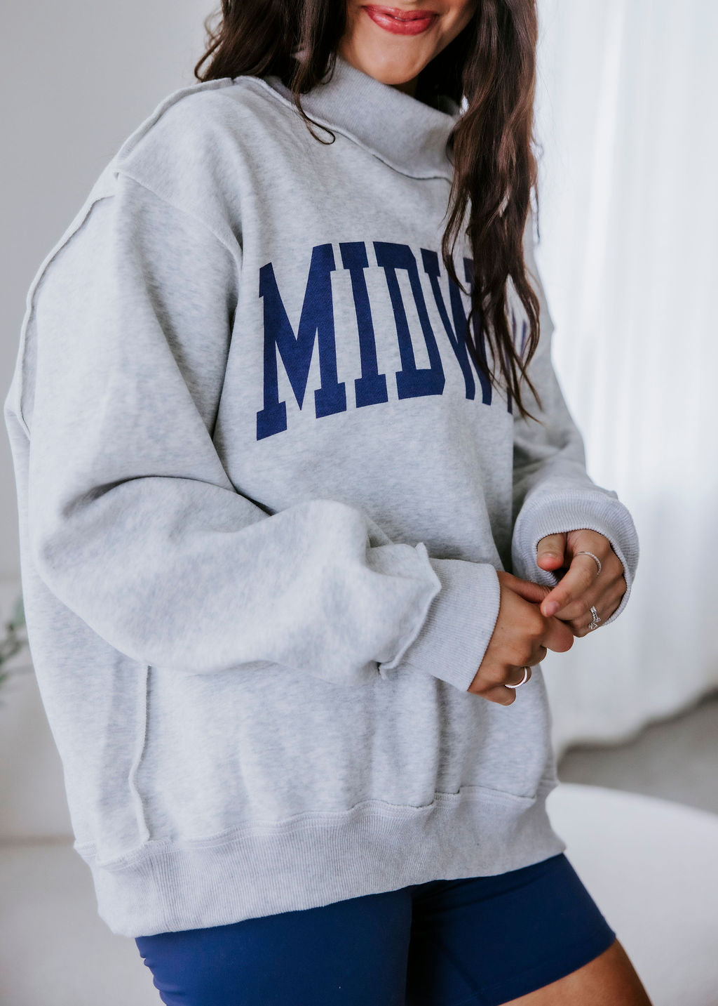 Midwest Reversible Mock Neck Sweatshirt