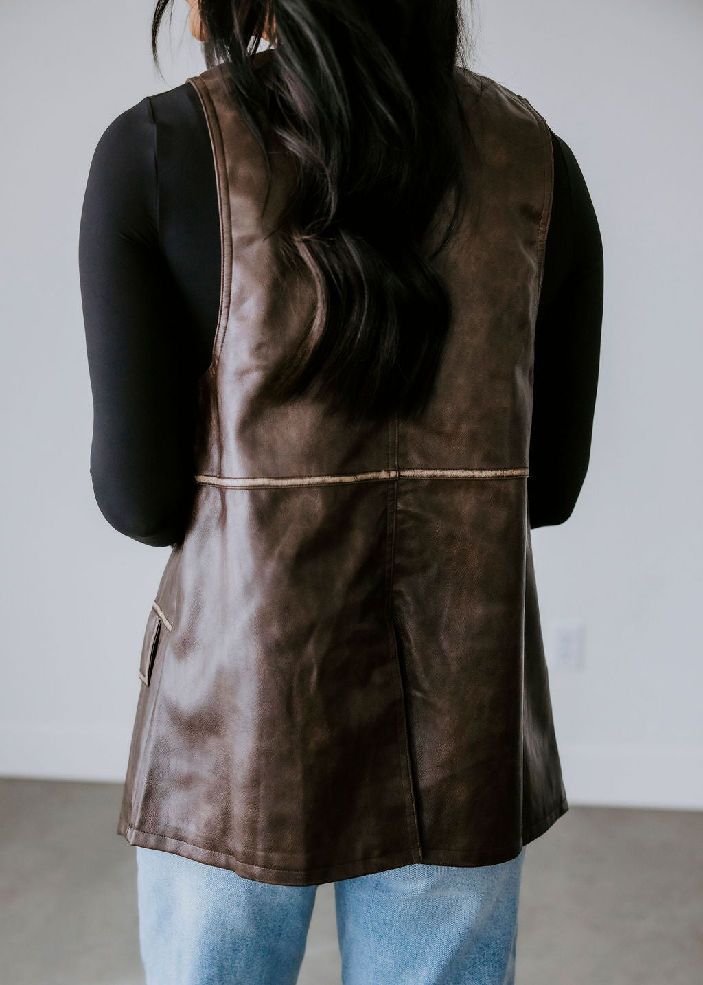 Joshua Faux Leather Vest