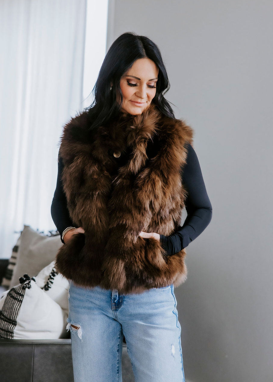 Jazmin Faux Fur Vest | Lauriebelles