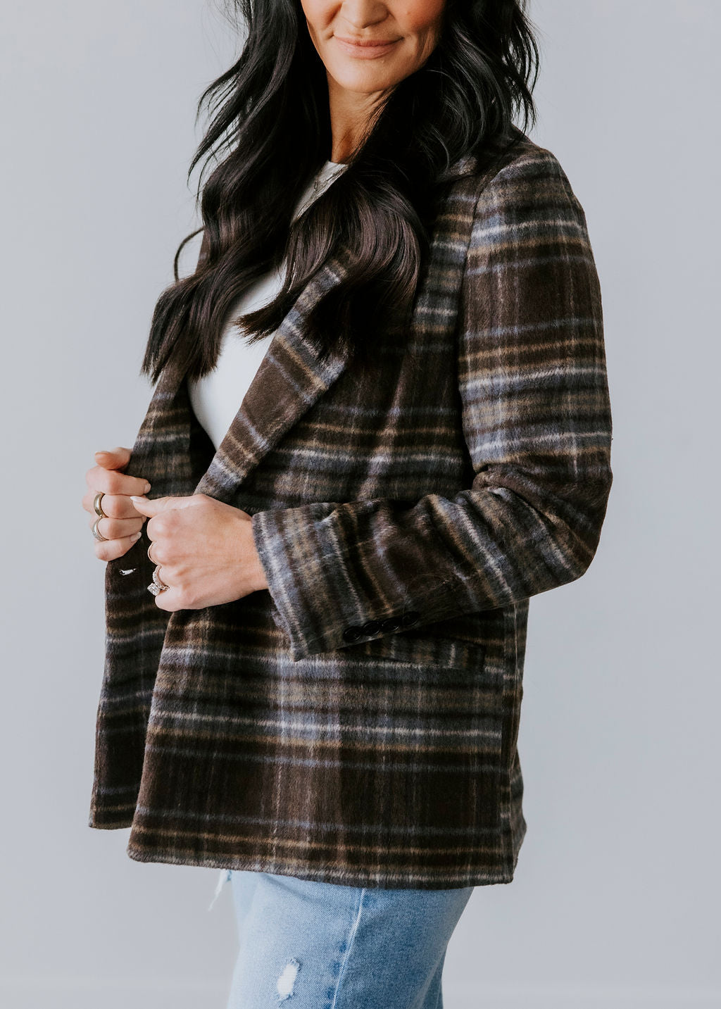 Russell Plaid Blazer