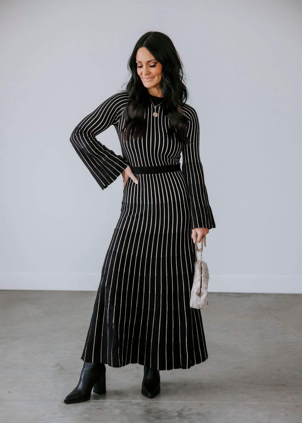Livian Striped Maxi Sweater Dress