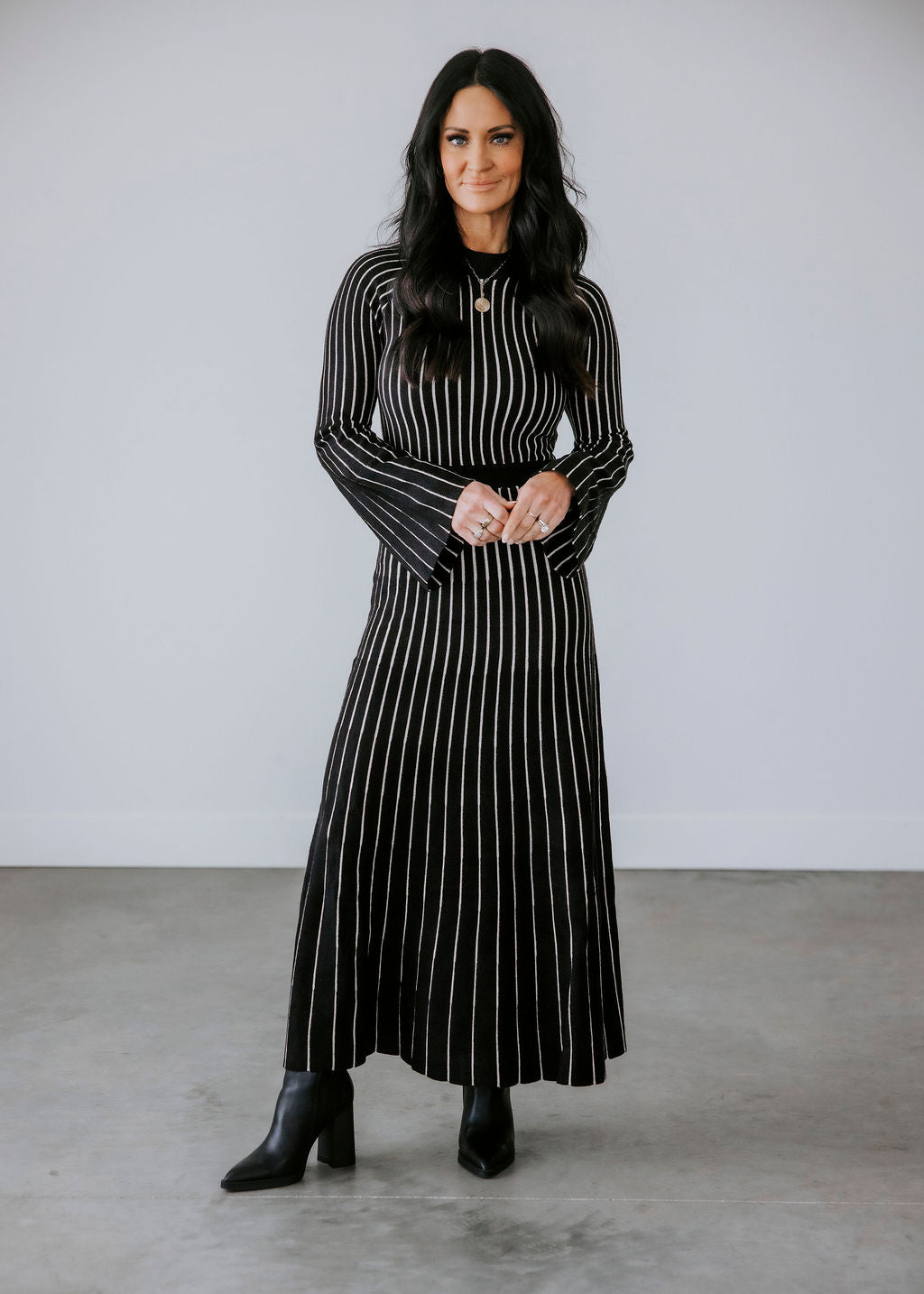 Livian Striped Maxi Sweater Dress