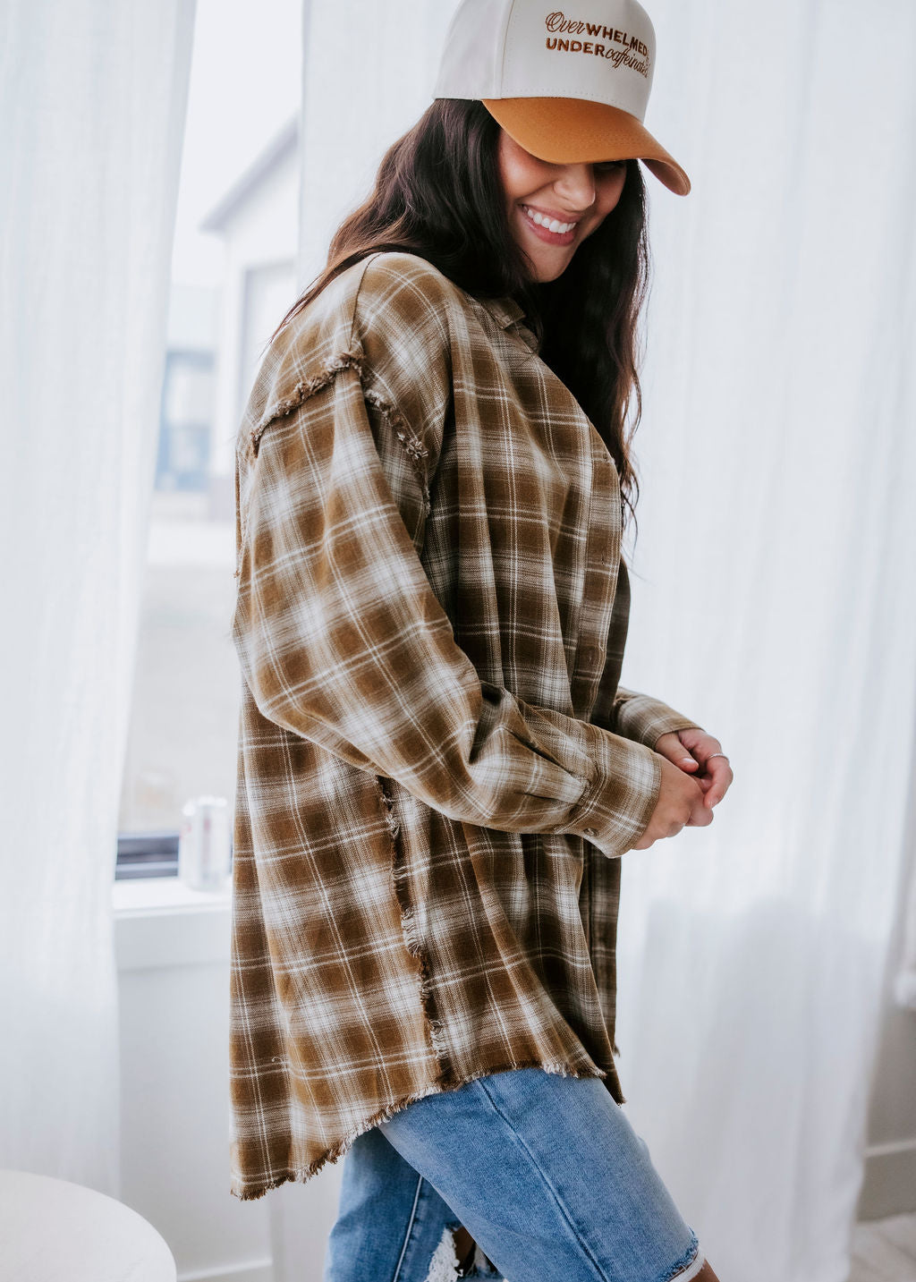 Wesley Plaid Button Down Top