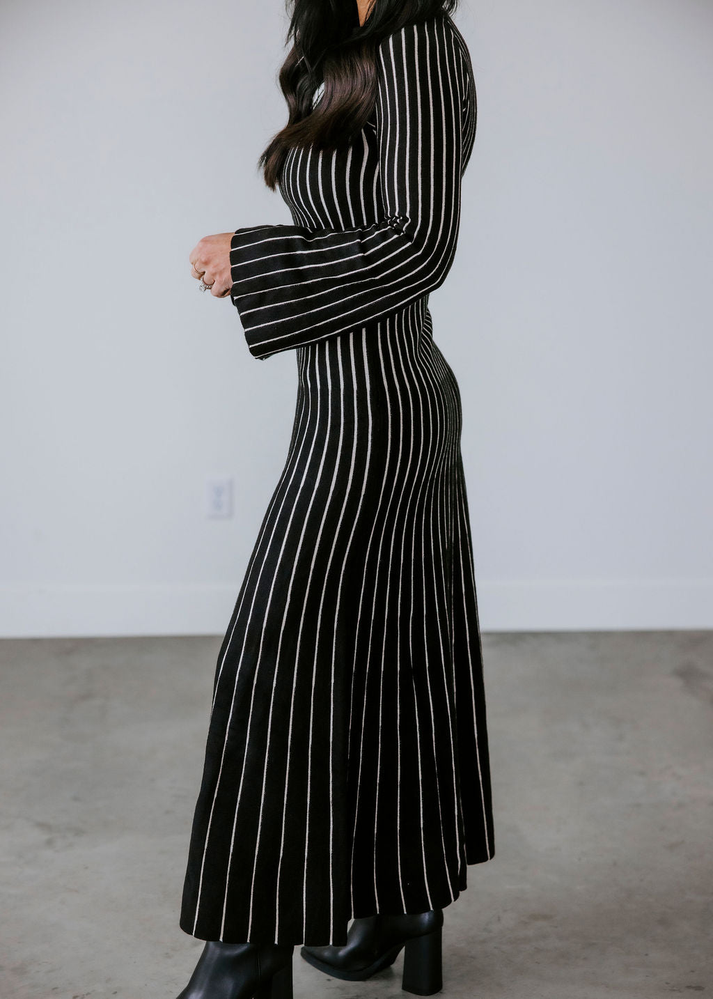 Livian Striped Maxi Sweater Dress