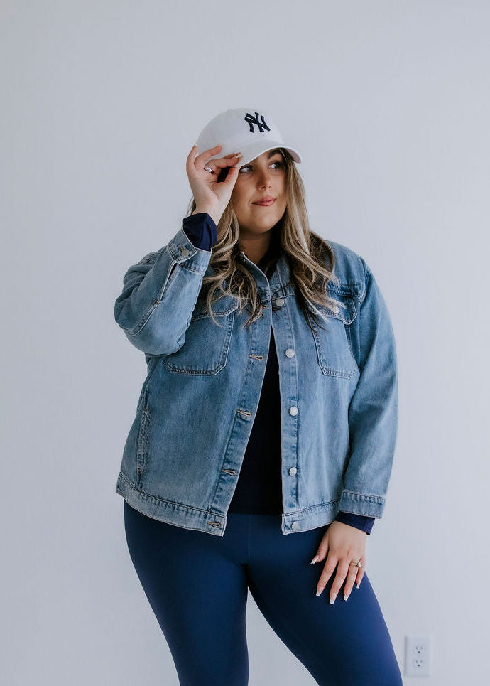 image of Curvy Alek Risen Denim Jacket