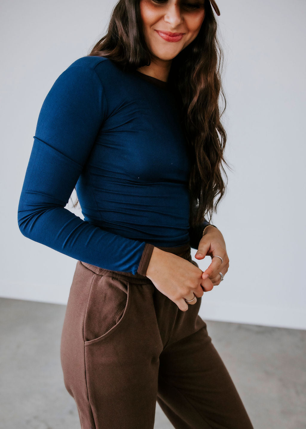 Kendall Contrast Long Sleeve Top