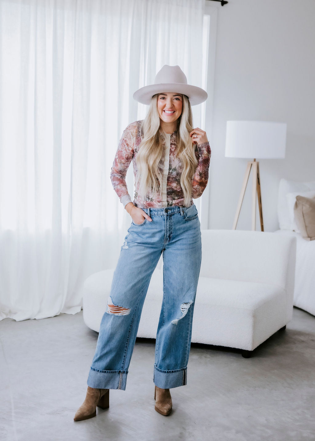 Beverleigh Floral Snap Up Top