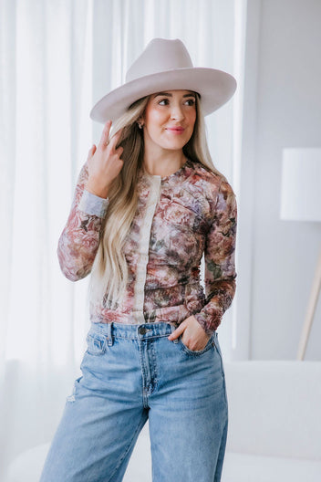 Beverleigh Floral Snap Up Top