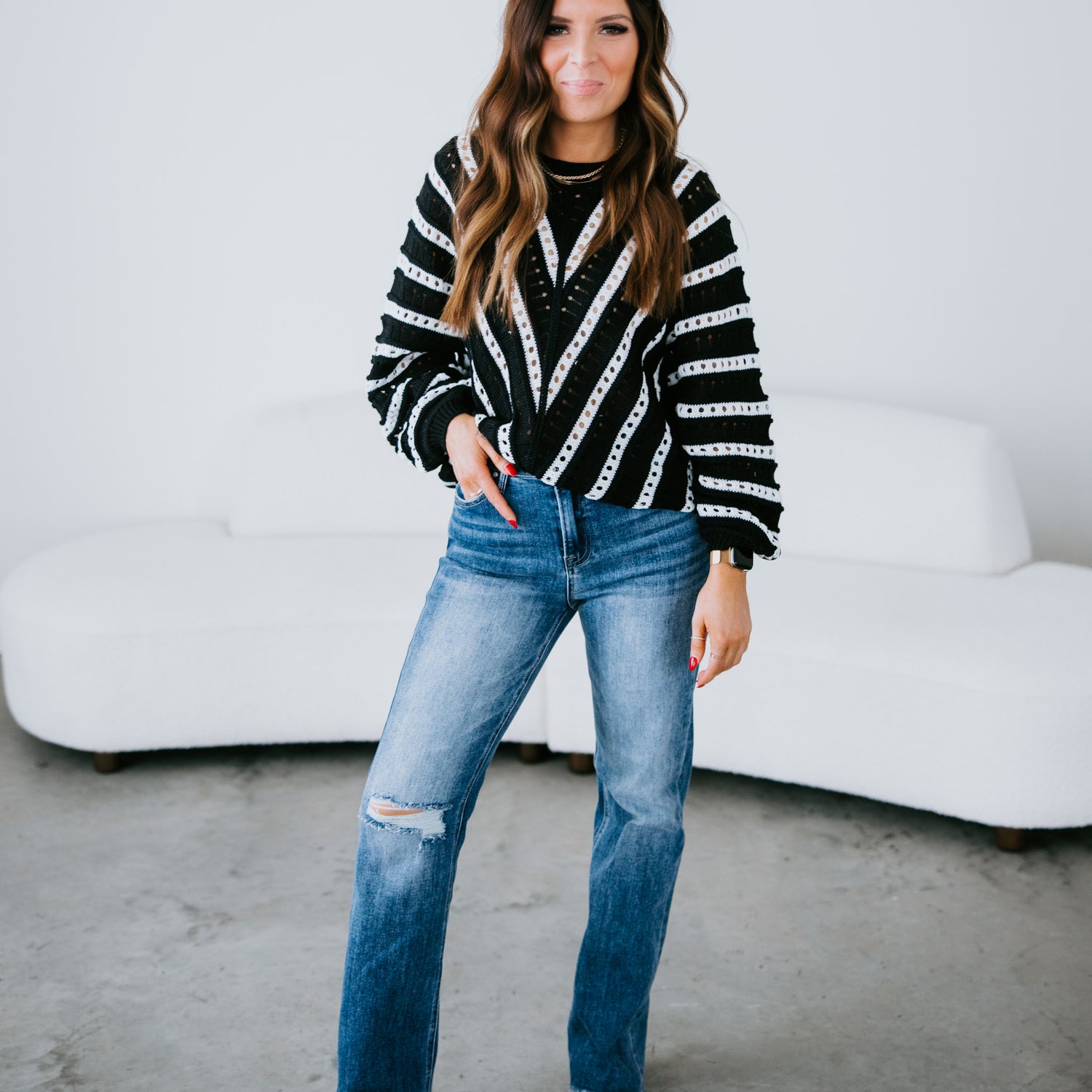 Chace Chevron Knit Sweater