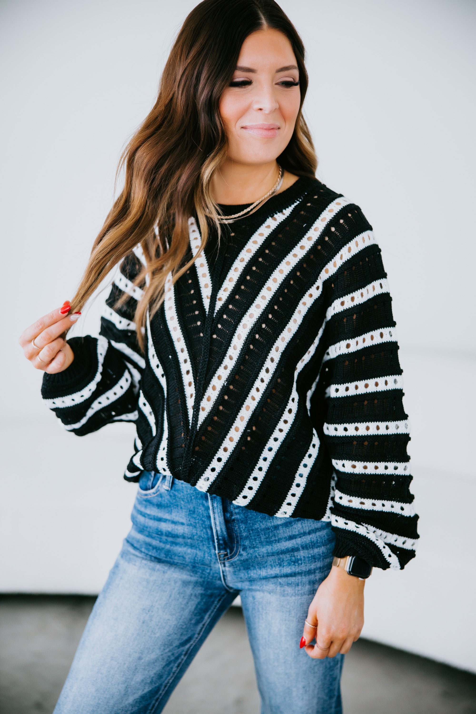 image of Chace Chevron Knit Sweater