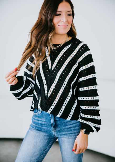 Chevron on sale knit sweater