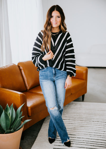 Chace Chevron Knit Sweater