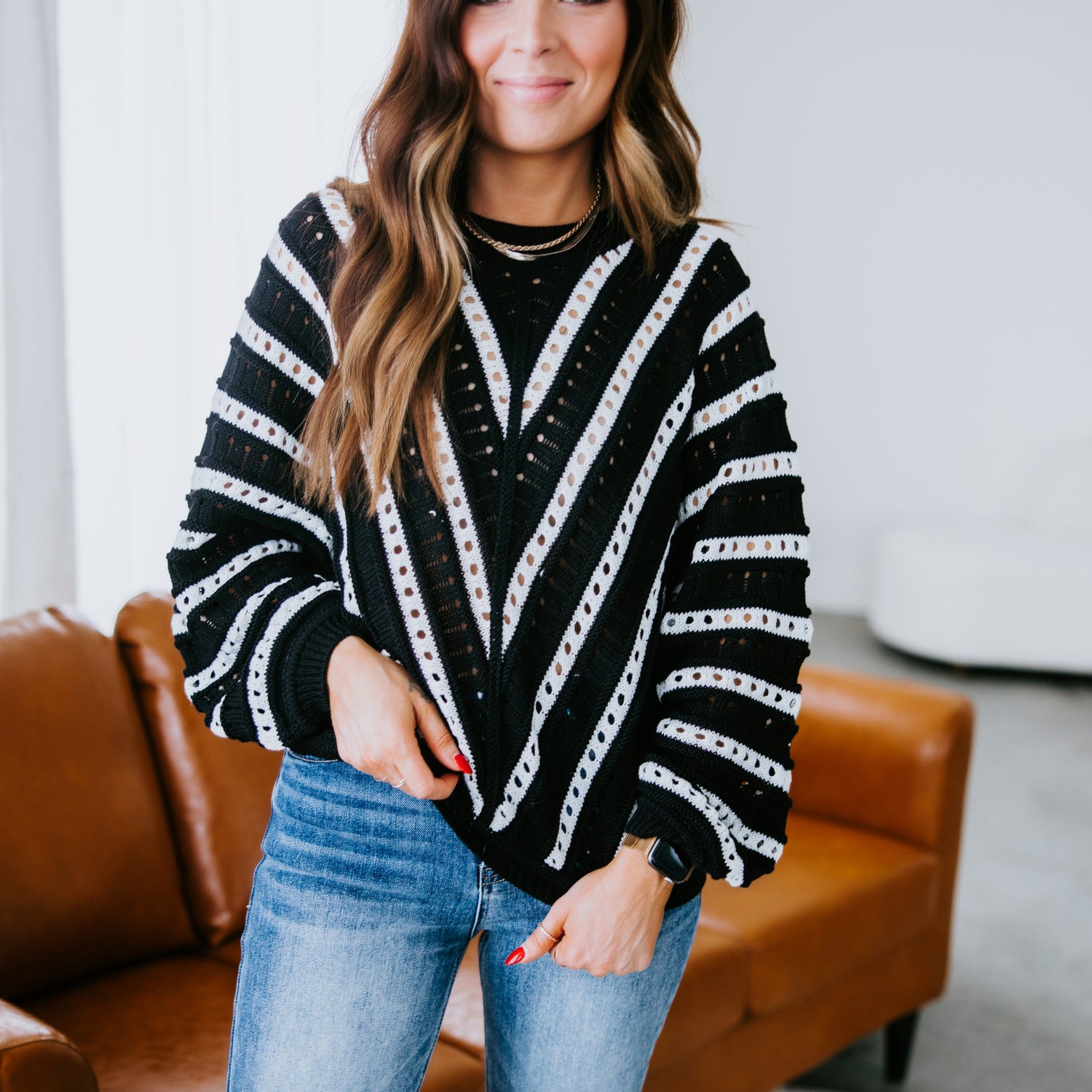 Chace Chevron Knit Sweater