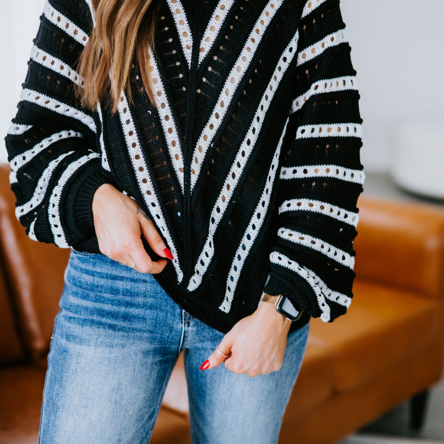 Chace Chevron Knit Sweater