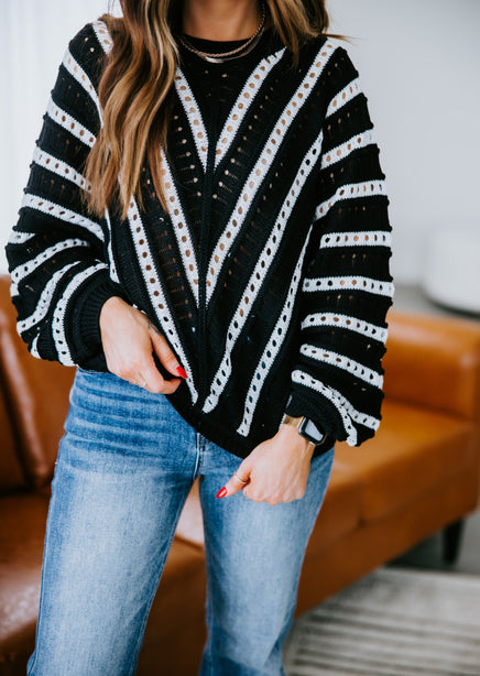 Chace Chevron Knit Sweater