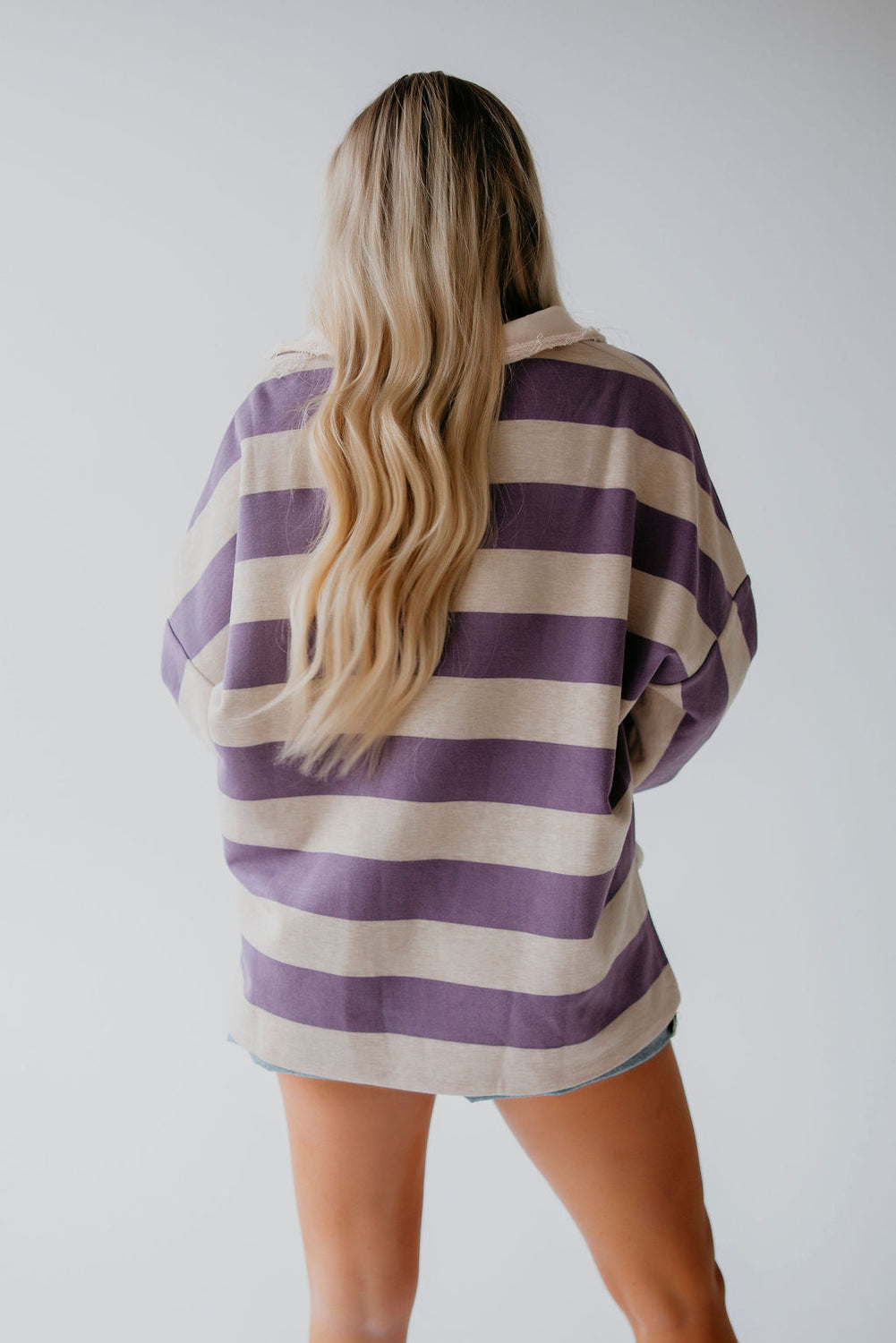 Rorie Striped Polo Pullover