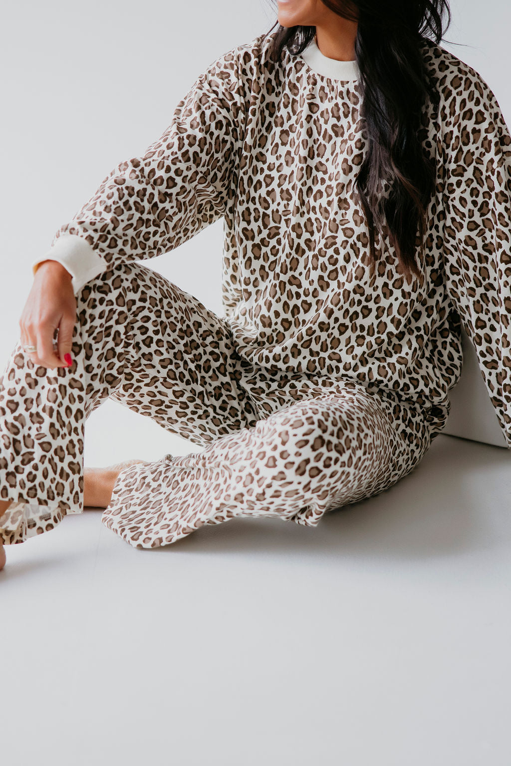image of Trista Leopard Sweatpant Set