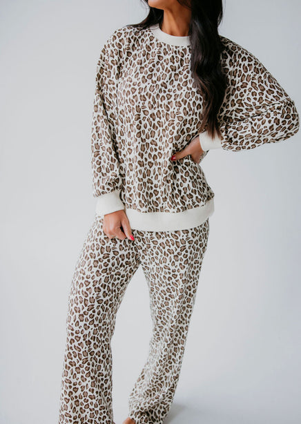 Trista Leopard Sweatpant Set product view