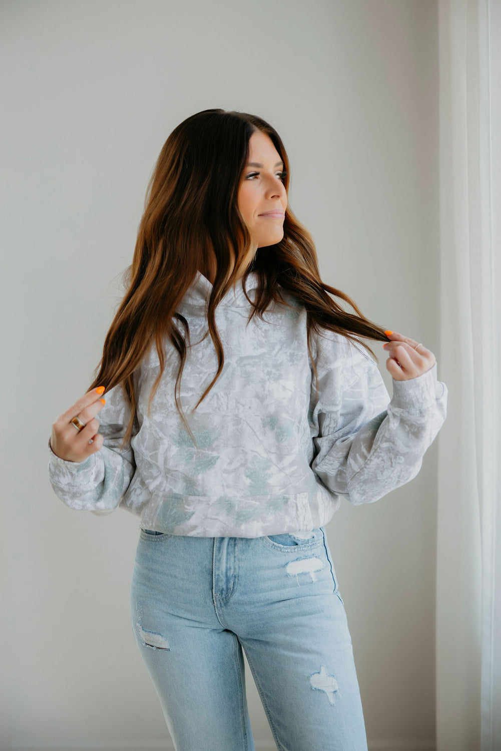 Faded Camo Hoodie by Lily & Lottie