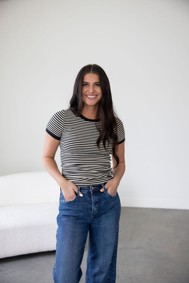 Kelli Striped Baby Tee