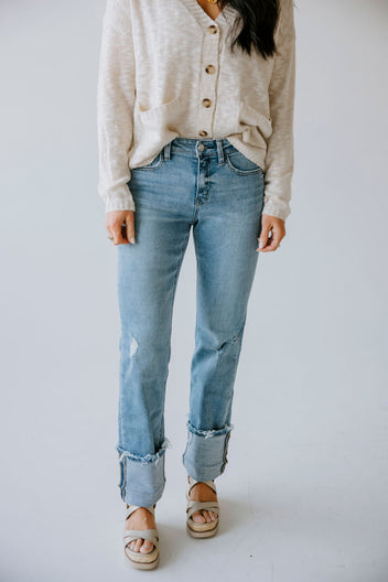 Jia Lovervet Cuffed Straight Jean