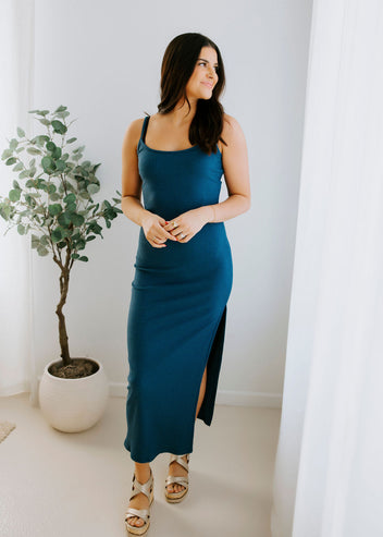 Kathryn Ribbed Midi Dress