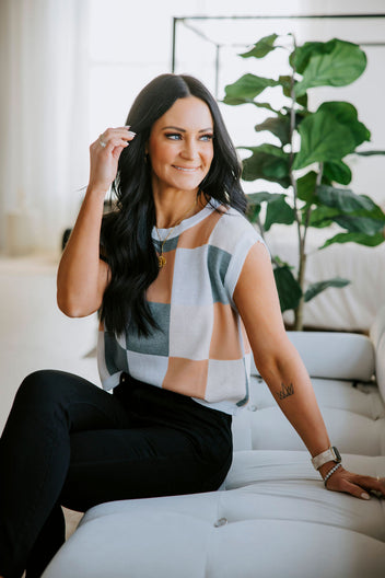Kellin Checkered Crop Top