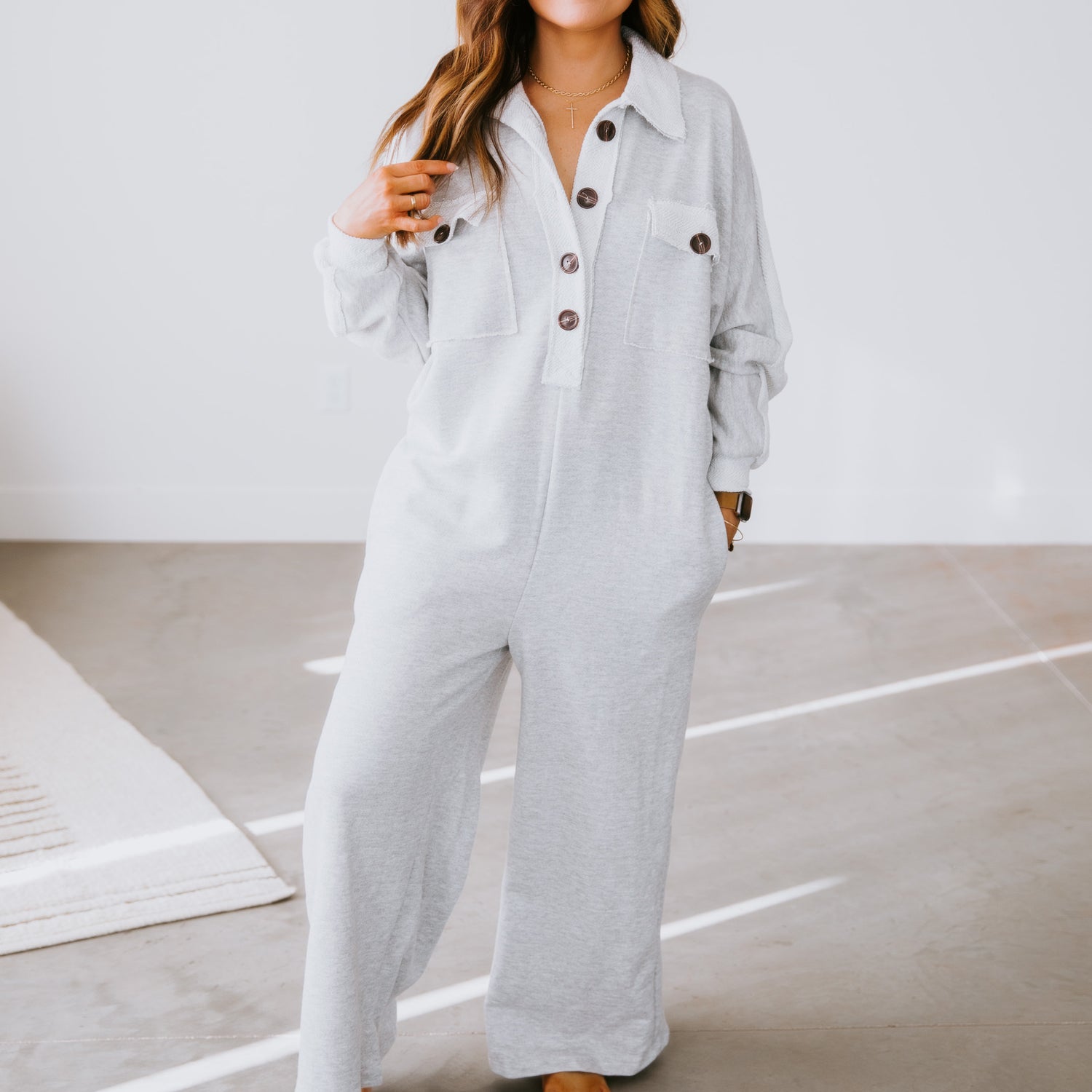 Lea Oversized French Terry Jumpsuit