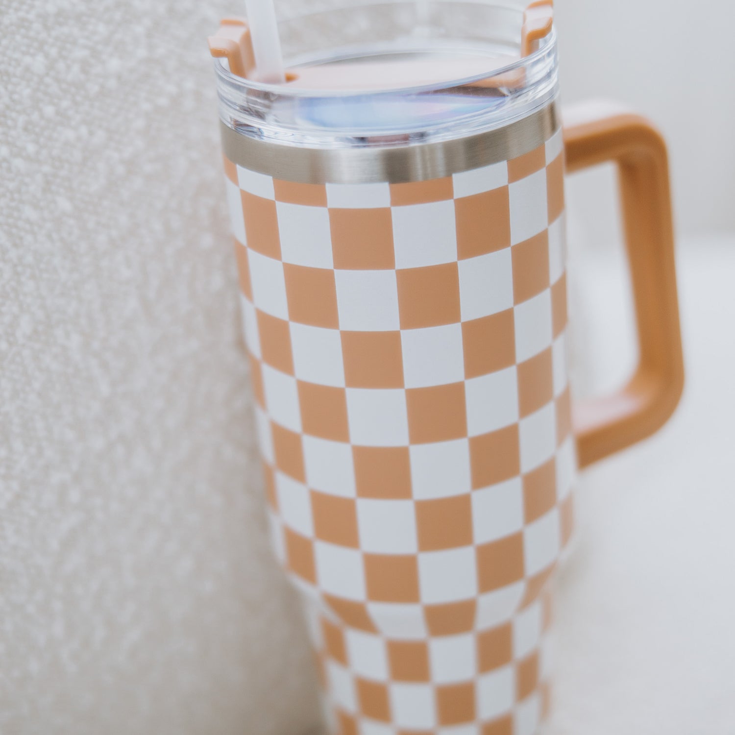 Checkered Stainless Steel Tumbler