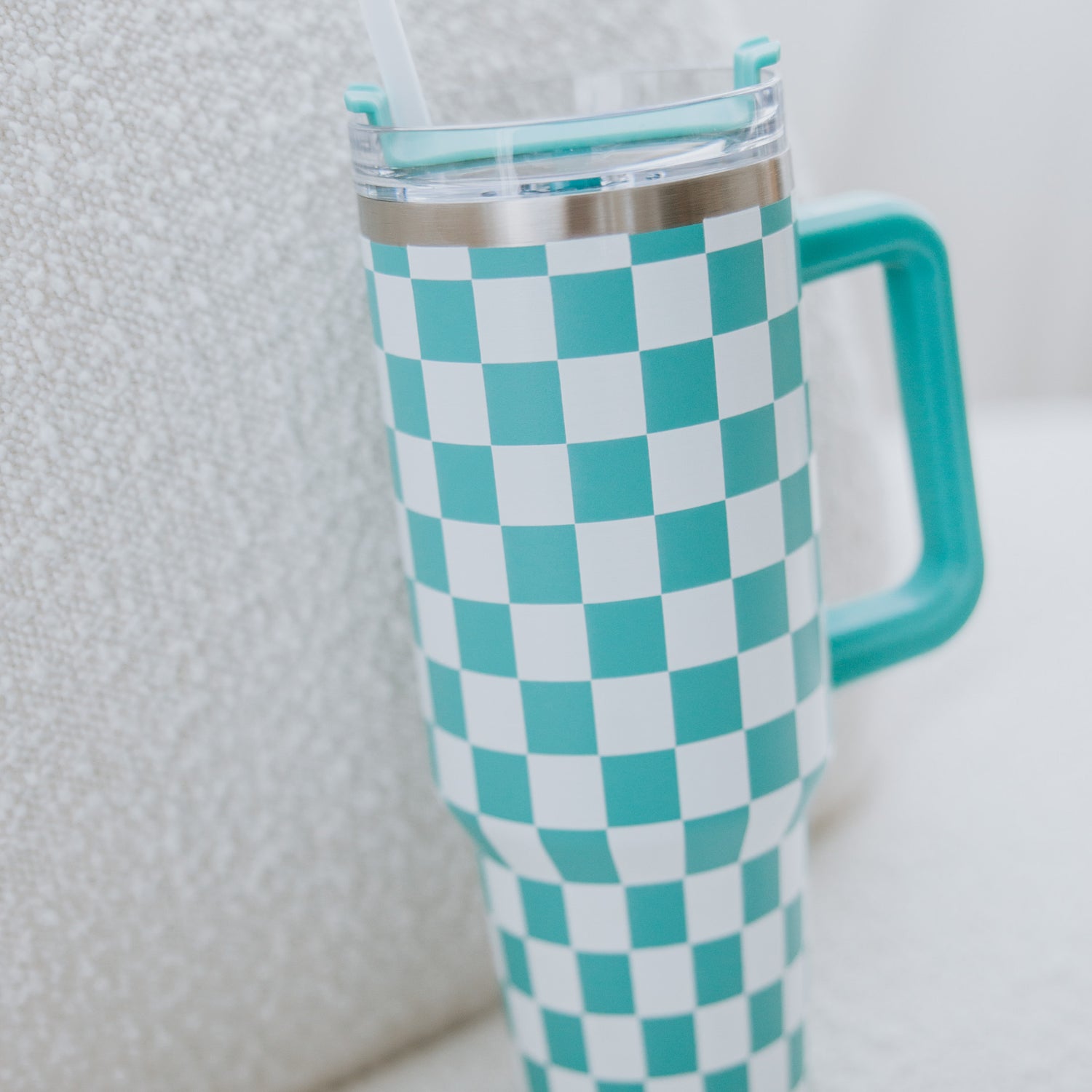 Checkered Stainless Steel Tumbler