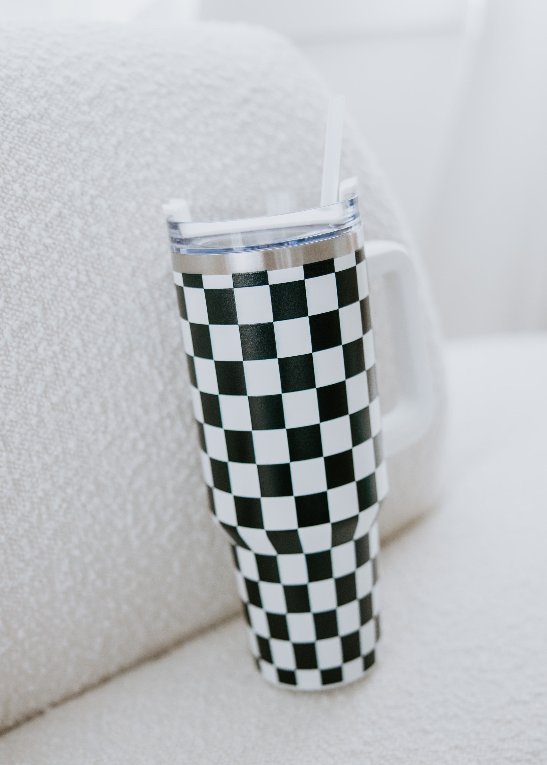 image of Checkered Stainless Steel Tumbler