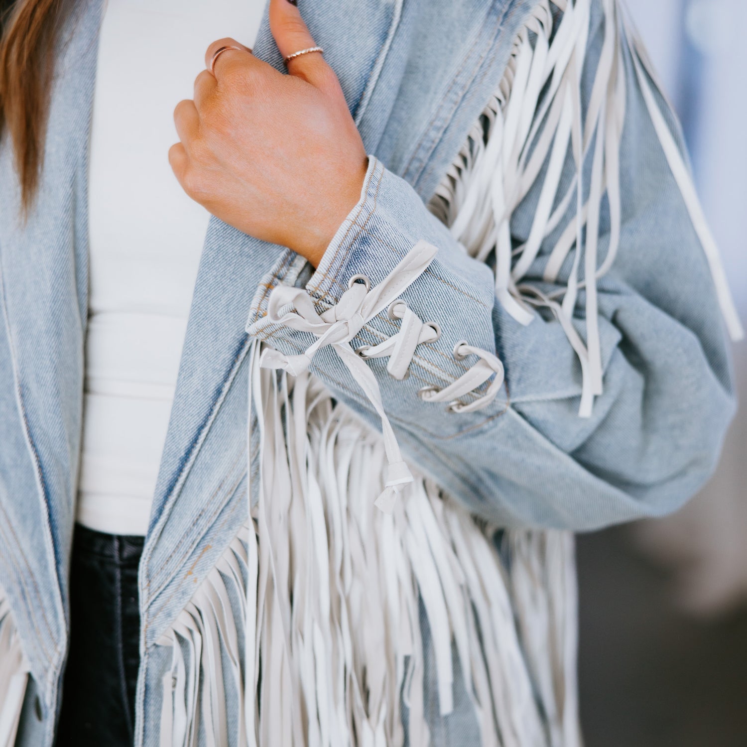 Carlin Fringe Denim Jacket