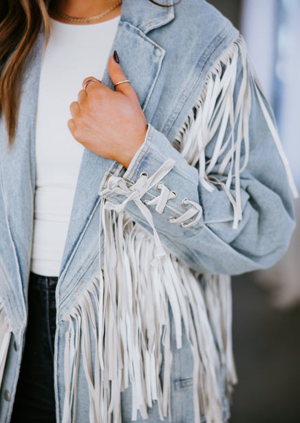 Carlin Fringe Denim Jacket