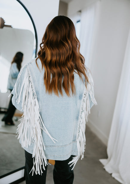 Carlin Fringe Denim Jacket