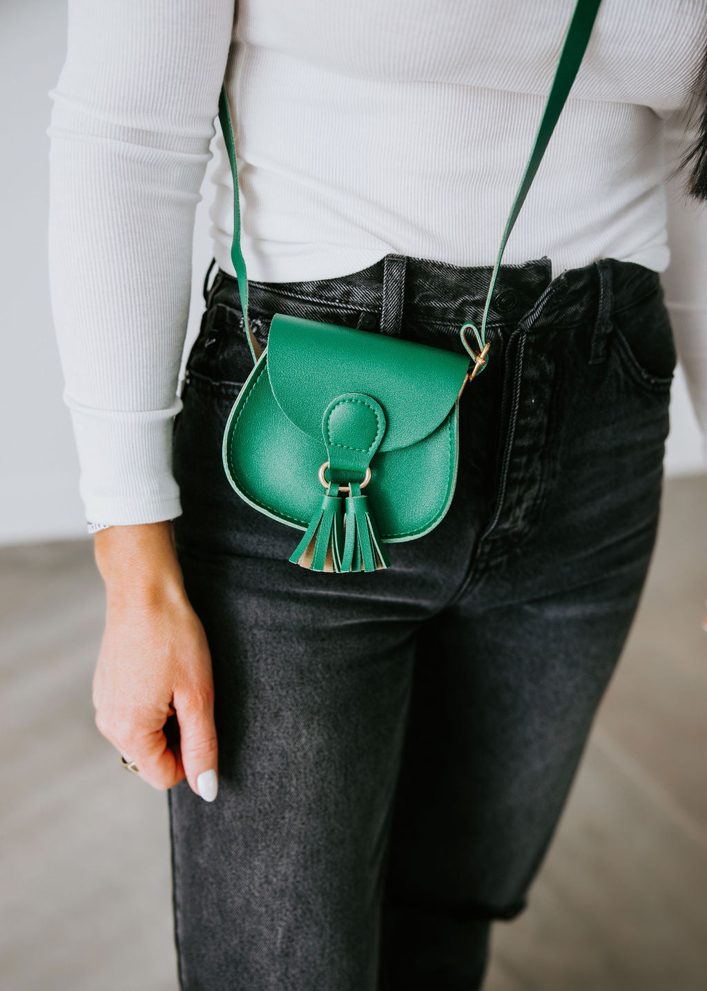 image of Clover Fringe Crossbody Purse